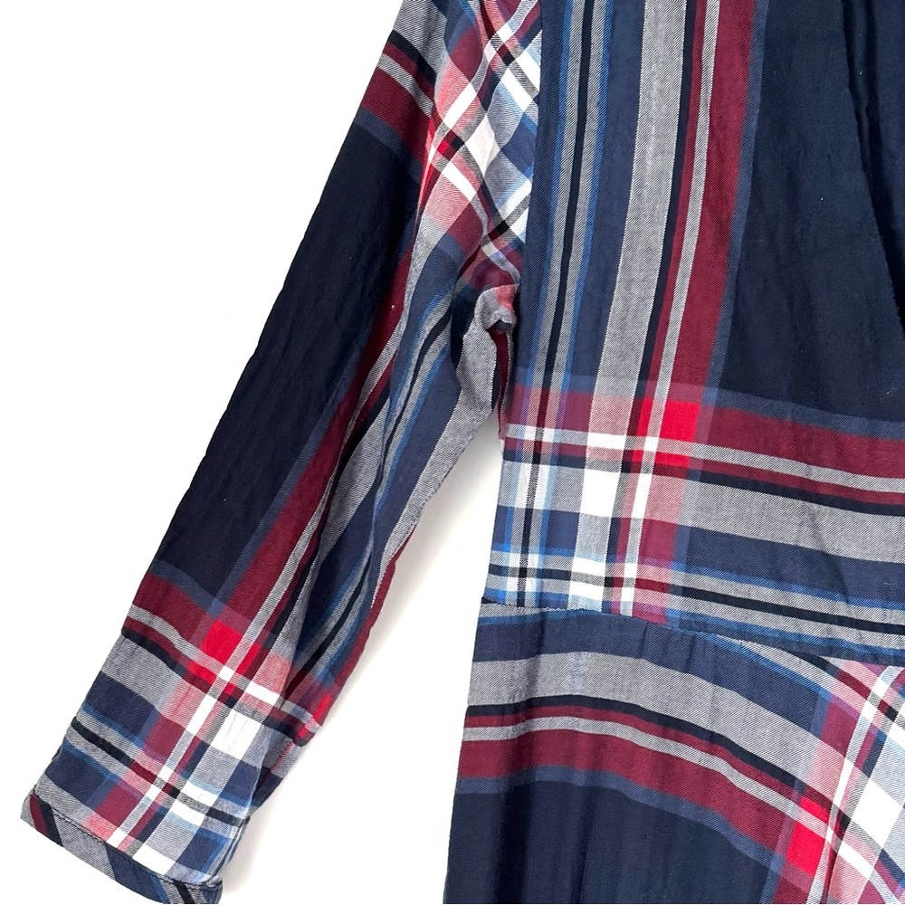 Anthropologie Isabella Sinclair Tartan Plaid Handkerchief Midi Dress - Picture 5 of 12